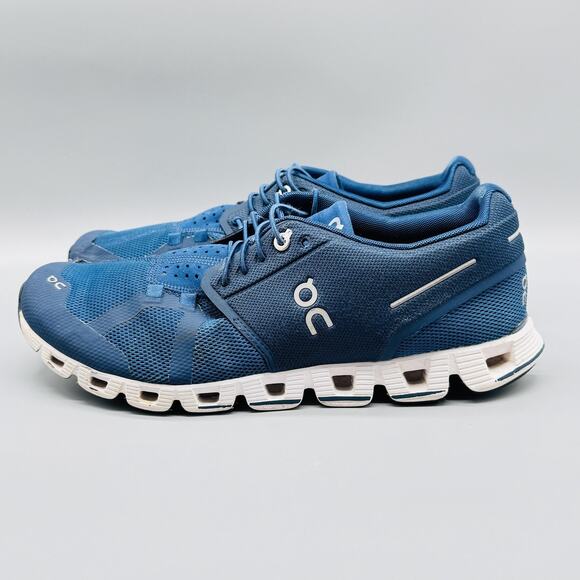 On Shoes Mens 8.5 Blue Cloud Swiss Engineering Lightweight Running Gym Sneakers - Picture 5 of 12